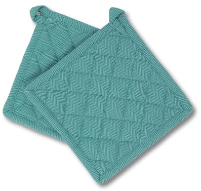 gws 1 paio di presine resistenti al calore, 20 x 20 cm, 100% cotone, Oeko Tex Standard 100, antiscivolo, lavabili