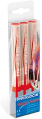 Candela Fontana Magia Rossa - Set 3 Pezzi Fontane per Torte e Feste Effetto Scintillante e Fiamma Luminosa Sicuro e Facile da Usare - Decorazione per Compleanni, Matrimoni, Eventi Speciali e Capodanno