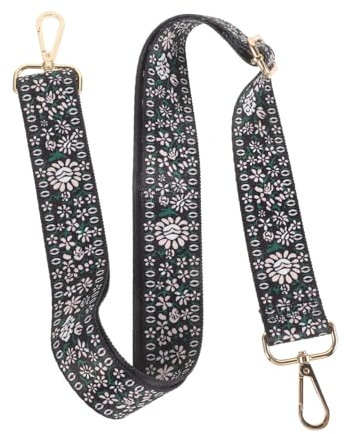 HANABASS Banjo Replacement Strap Adjustable Belt for String Banjo Soft Shoulder Support Retro Pattern Music Accessories: 1