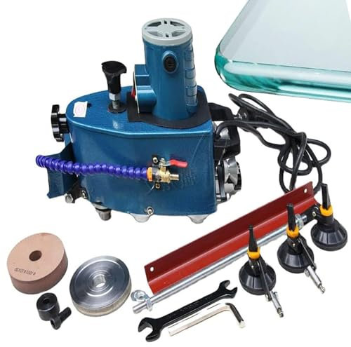 STWBHW Canteadora de Vidrio eléctrica de 8000 RPM, canteadora de Vidrio portátil, rectificadora de Cantos biselados Rectos y Redondos, pulidora de acrílico, pulidora de Esquinas de Vidrio