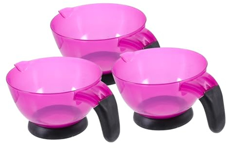 PACKOVE 3piezas Recipiente De Silicona Para Teñir El Cabello Morado Con Herramienta Para Teñir El Cabello Para Peluquerías y Salones De Unidades