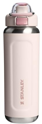 STANLEY Wellspring Bottle 0.7L - Cold For 12 Hours - Iced For 40 Hours - BPA-Free Recycled Stainless Steel Flask - Leakproof - Dishwasher Safe - Rose Quartz
