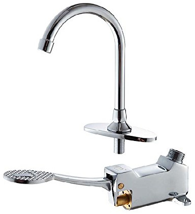 FBSHAD Pedal -Wasserhahn -Wasserhahn -Wasserhahn einzelner Kupfer medizinischer Fußmediziner Einfacher Luxusqualität Garantie Home Dekoration