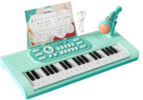 Pianoforte Per | Strumento Musicale 37 Tasti Apprendimento Ricaricabile Con Microfono,2 Modalità Di Gioco Pianoforti E Tastiere Per | Per Ragazzi E Ragazze Idea Regalo Per Natale E Compleanno