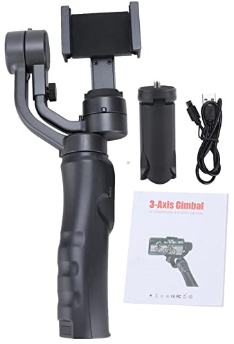 Stabilisateur Gimbal 3 Axes F6 Noir pour Smartphone jusqu'à 7 - Anti‑tremblements performant, Suivi Visage Intelligent, idéal vlog et Diffusion Live
