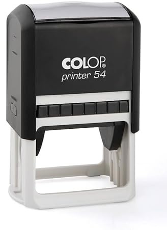 COLOP Printer 54 – Individueller Textstempel (50x40 mm, bis zu 8 Zeilen) – Selbstfärbend – Personalisierbar – Großer Adress- & Firmenstempel für Büro