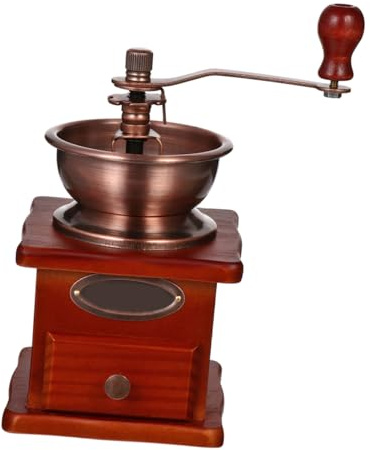GETAJGHSD Molinillo de Café Manual Clásico de Madera Muela de Cerámica, Portátil y Compacto, 1 Unidad, Adecuado para Moler Granos Frescos en Casa y Uso en Cocina