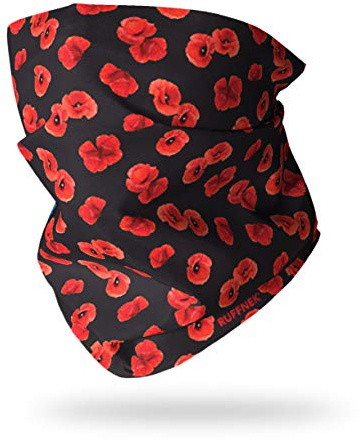 Ruffnek POPPY/POPPIES Snood, Neck warmer, Neck gaiter, Multifunctional Headwear, Tube Scarf - ONE SIZE for Men, Women & Children