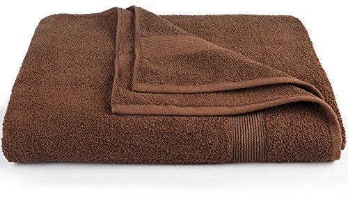 CelinaTex Bari - Asciugamano da sauna XXL 90 x 220 cm, colore marrone cioccolato, spugna di cotone, asciugamano da sauna