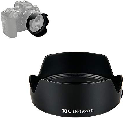 JJC Camera Lens Hood Compatible with Canon RF 50mm F1.8 STM Lens Objective + EOS R R5 R6 RP Ra, Replaces Original Canon ES-65B Lens Hood