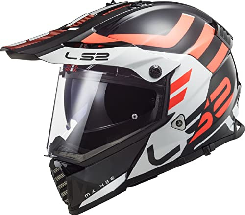 LS2, Crosshelm motorrad Pioneer Adventurer Black White, XS