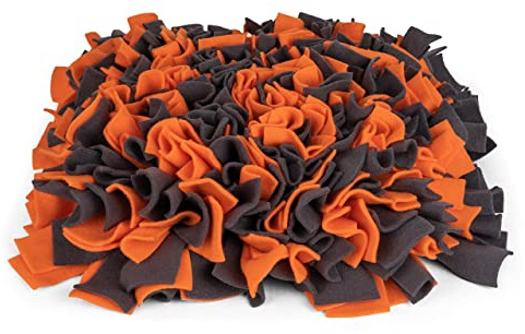 TrendPet Schnüffelteppich Schnüffelmatte für Hunde 48x48 cm 10 cm dick und rutschfest (Orange)