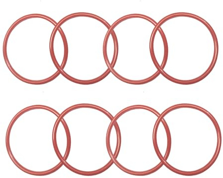 MACHSWON 30 Stück Silikon-O-Ringe Dichtungsringe Dichtungen 100 mm Außendurchmesser 93 mm Innendurchmesser 3,5 mm Breite Silikon Unterlegscheibe Runder Dichtungsring Rot