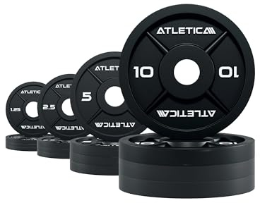 ATLETICA Iron Plates Set, 75 kg, 50 mm | 4 x 1,25 kg, 4 x 2,5 kg, 4 x 5 kg, 4 x 10 kg, Gusseisen, 50 mm, rostresistent