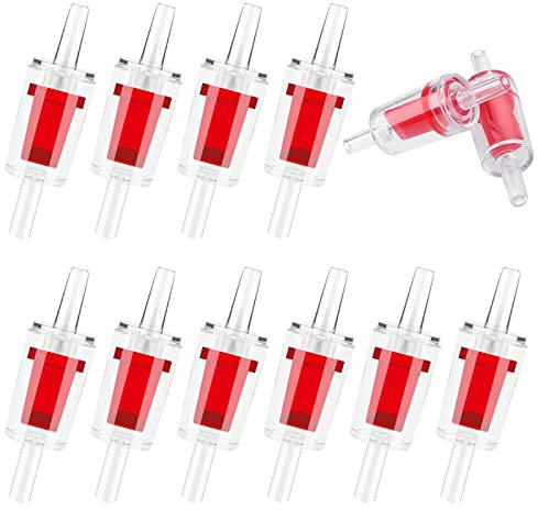 Cobee Rückschlagventile für Aquarien, 10 Stück Luftpumpen Rückschlagventile Aquarium Pumpenschutz Kunststoff Rückschlagventile für 3/16 Zoll Standard ID Airline Tubing Aquarium Zubehör