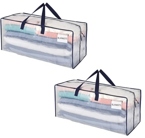 VENO 2-pack slitstarka extra stora flyttväskor med ryggsäcksremmar, flyttnödvändigheter med starka handtag och dragkedjor. Perfekta för klädförvaring, packning och tvätt. Återanvändbara och hållbara