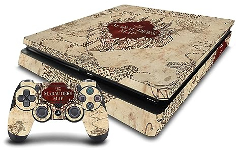 Head Case Designs Officially Licensed Harry Potter The Marauder's Map Graphics Vinyl Sticker Gaming Skin Decal Cover Compatible With Sony PlayStation 4 PS4 Slim Console and DualShock 4 Controller