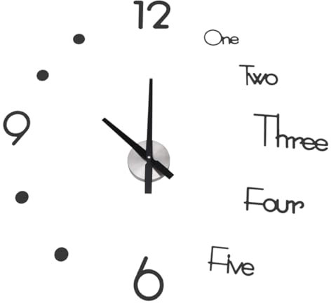 Zerodeko Wanduhr Fürs Büro Einfache Künstlerische Zahl Wandbehang Dekorative Uhr Für Zuhause Wohndekouhr Robust Und Langlebig Leicht Zu Montieren