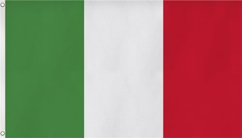 MC-Trend Italien Italy Fahne Flagge 90x150cm mit 2 Metallösen - Ideal für den Fahnenmast, Stadion aus 100% Polyester wetterfest (Italien 90x150 cm)