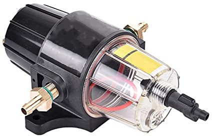 XEDLAMP Yachtbootöl Benzinmotor Kraftstofffilter Wasserabscheider Baugruppe, for Außenbordmotoren Kraftstofftank UF-10K Kraftstofffilter für Kraftfahrzeuge