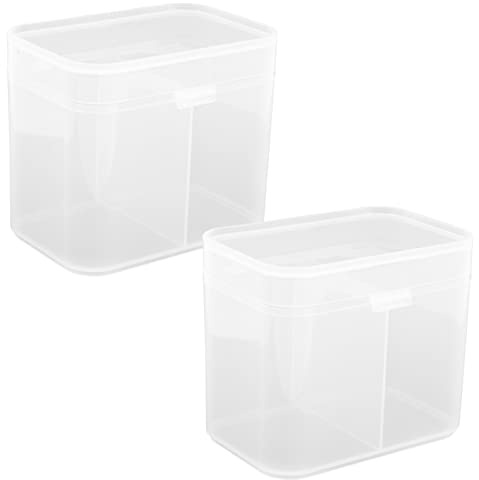 Homoyoyo Organisateur De Cotons Et Lingettes 2 Pièces Couvercle Étanche en Plastique Léger pour Usage Professionnel Et Domicile