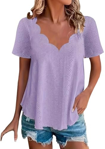 Tops Estivi Donna in Saldo Maglietta Gatto Offerta Camice Donna Viscosa Blusa Elegante Verde Camicia Premaman Maglia Cotone Lotto Bianca Semplice Maniche Corta Magliette Arancione T Shirts Tinta