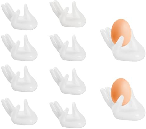 10PCS Coquetiers en Ceramique, Tasse à Oeufs, coquetier créatif en forme de canard, Support Oeuf a la Ooque Convient pour la cuisine et la salle à manger, lavable en machine