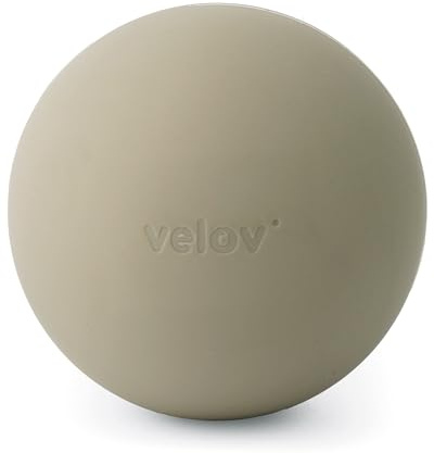 Velov Faszienball mit 6,3 cm Durchmesser – Kleiner Massageball aus Silikon | Faszienkugel zur punktuellen Selbstmassage gegen Muskelverspannung (Sand)