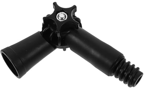 Plastique Adaptateur Télescopique Noir pour Perche de Peintre Extensible | Balai Toile D'araignée, Embouts de Poignée Filetés pour Peinture, Accessoire Rotatif