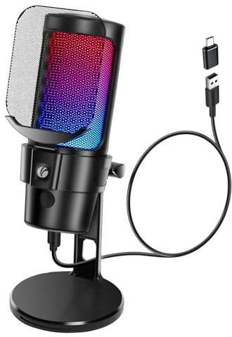 VCOM USB Gaming Mikrofon für PC, Noise Cancellation Gaming Microphone