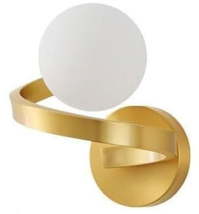 KXKLGWHN Minimalist Iron Wall Light, G9 Light Source, Single-Head Wall Sconce, Creative Round Glass Wall Lamp Shade, Bedroom and Dining Room Decorative Lighting Fixture