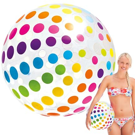 Randig uppblåsbar vattenboll – sommarvattenleksak för barn | mångsidig poolsimmare och bakgård festdekoration, lek för sommarvattenspel och utomhusaktiviteter