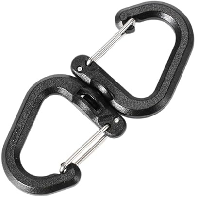 YUOIUX Hook 360 Degree Rotation Carabiner Keychain Carabiner Hook Multifunctional S Shape Carabiner Clip Keychain Belt Holder