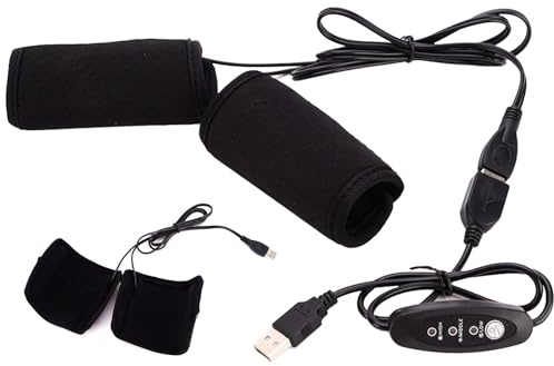 Poignées chauffantes - Chauffage USB pour poignées électriques, rembourrage pour guidon à température réglable, accessoire compact pour la chaleur, vélo en plein air, vélo, vélo électrique, Sco