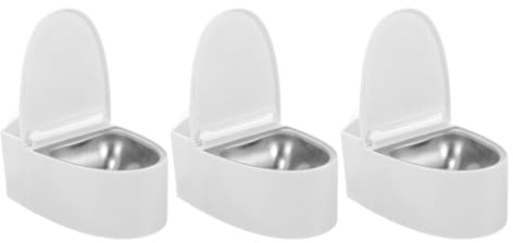DIYEAH Cenicero de Pared con Tapa Abatible 3 Unidades Montaje sin Taladro Compacto y Funcional para Baño Dormitorio Oficina Cenicero para Fumar Montado Pared Accesorio Práctico
