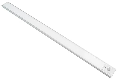 LUXULA LED Schrankbeleuchtung Bewegungsmelder 60cm Silber | USB wiederaufladbar, magnetisch, 3CCT dimmbar 3000K 4500K 6000K für Kleiderschrank, Küche, Flur und Treppe, kabellos