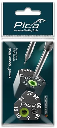 Pica Scriber Block Anzeichenhilfe 55805 I für Dry 3030 und Fine-Dry 7070 | Einfaches, Paralleles Anzeichnen I feste Abstände 9-25 mm I ideal für professionelle Handwerker I robust