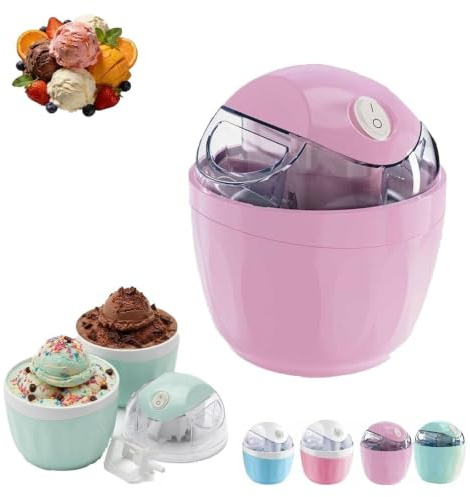 Mini Heladera Doméstica, Máquina Personal Para Hacer Yogur Helado Casero, Gelato Y Sorbete, Mini Heladeras Personales Diy Con Control De Un Solo Toque Para Postres Helados Y Sorbetes. Pink2