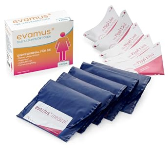 Evamus Einweg-Toilette für Frauen - 5er Pack - Hygienische Taschen-WC Lösung für die Reise & Outdoor - Urinella absorbiert bis zu 400ml