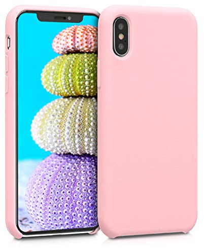 kwmobile Housse Compatible avec Apple iPhone X Coque - Housse de téléphone Protection Souple en TPU Silicone - Rose Vintage