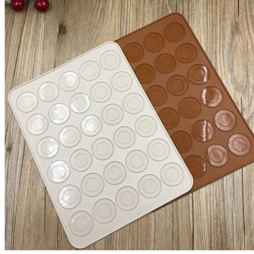 Silicone Macaron Macaron Pâtisserie Four À Pâtisserie Moule Feuille Mat 30 Cavity Moule Cuisson Mat 1pc
