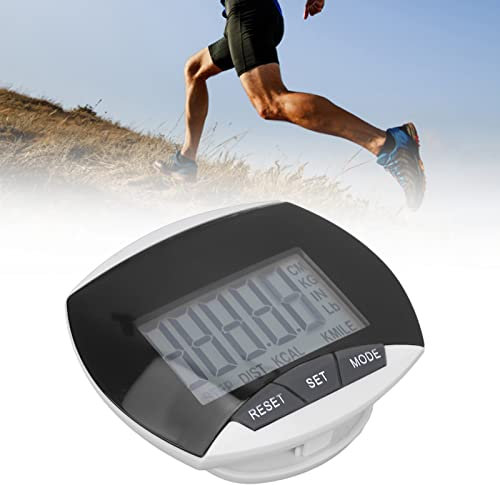 Podómetros para Caminar, Rastreador de Ejercicios Preciso Caminar Correr Podómetro Kilómetro Milla Distancia Contador de Calorías LCD Podómetro Electrónico Digital con Clip Perfecto para(negro)