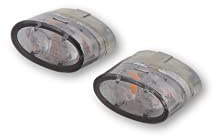 HIGHSIDER Motorrad 3in1 LED Blinker Epso-Pro Modul, E-geprüft (2er-Pack) (Getönt)