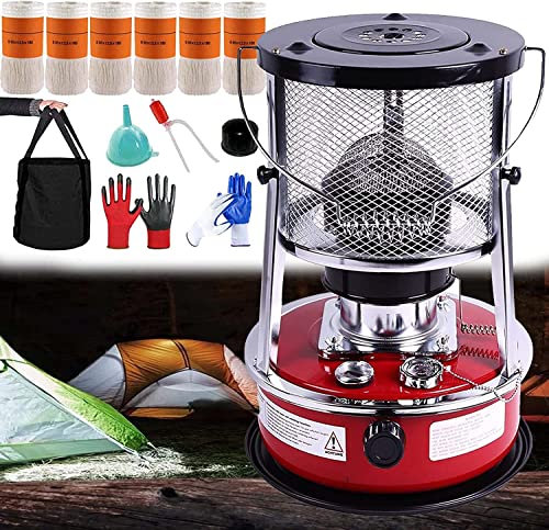 fikujap Camping petroleum heating with automatic extinguishing and falling protection, petroleum stove for camping tent heating cooking ice fishing, 4.6l portable heating spotlight