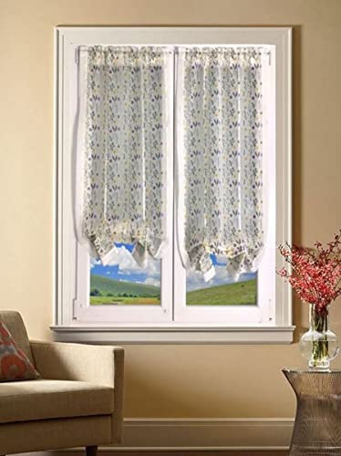 Tende a Pacchetto Tendine a pannello Regolabili per Finestra e Porta larghezza cm 45-70 - 90 art.Anna 45X240