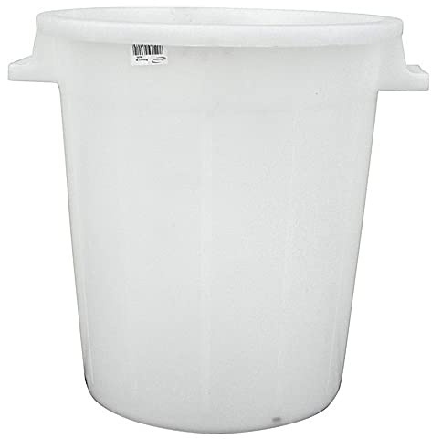 PROREGAL Kunststoffbehälter | 75 Liter Volumen | Weiß | Tonne, Mehrzweckfass, Regentonne, Weithalsfass, Kunststoffbehälter