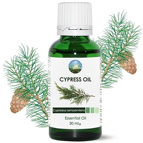 Cypress Essential Oil - 100% Pure Essential Oils Perfect for Aromatherapy, Diffuser Oil, Cypress Oil Great for Self Care, Essential Oils for Skincare - Pure Natural Oils, Warm Sweet Scent 30ml