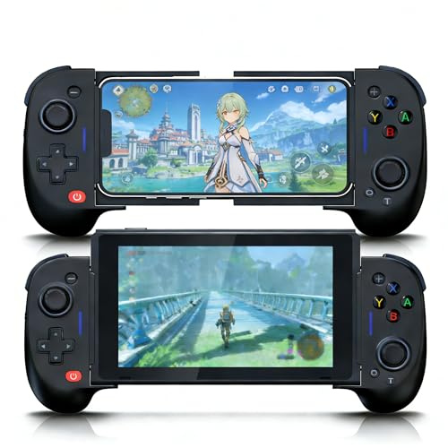 ShanWan Mobile Game Controller, Suitable for iPhone/Android/Switch/Switch OLED, Hall Effect Joystick, Turning your Phone into a Game Console to play Xbox, PlayStation, Call of Duty Roblox、Fortnite