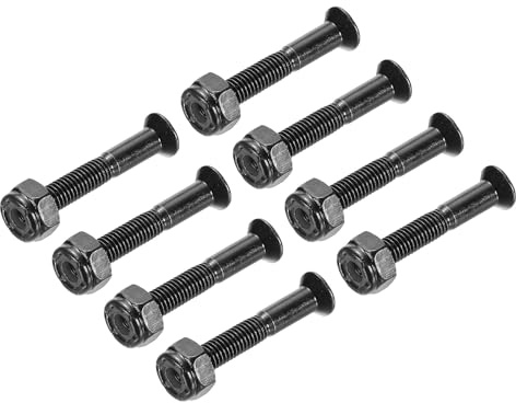PATIKIL Planche Roulette Matériel Trousse, 1,25 Montage Vis Complet Filetage Boulons Écrous Ensemble pour Planche Roulette Croiseur, Noir