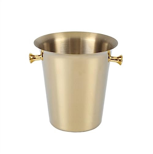 WAOCEO Eiskübel Eiseimer Eiskübel Home Gold Champagnerkübel Edelstahl Eiskübel Wasserkübel Vintage Kühler Getränkewanne Champagner Eisflasche for Bar Küche Barzubehör (Size : 1)
